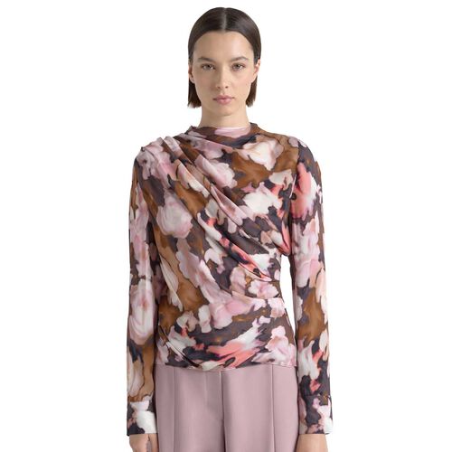 Cue Print Drape Top